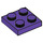 LEGO Donkerpaars Plaat 2 x 2 (3022 / 94148)