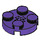 LEGO Dark Purple Plate 2 x 2 Round with Axle Hole (with &#039;+&#039; Axle Hole) (4032)