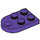 LEGO Dark Purple Plate 2 x 3 with Rounded End and Pin Hole (3176)