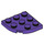 LEGO Dark Purple Plate 3 x 3 Round Corner (30357)