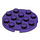 LEGO Violet foncé assiette 4 x 4 Rond avec Trou et Snapstud (60474)