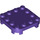 LEGO Dark Purple Plate 4 x 4 x 0.7 with Rounded Corners and Empty Middle (66792)