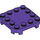 LEGO Dark Purple Plate 4 x 4 x 0.7 with Rounded Corners and Empty Middle (66792)