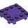LEGO Violet foncé assiette 4 x 4 x 0.7 avec Coins arrondis et Empty Middle (66792)