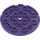 LEGO Dark Purple Plate 6 x 6 Round with Pin Hole (11213)