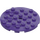 LEGO Dark Purple Plate 6 x 6 Round with Pin Hole (11213)