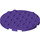 LEGO Dark Purple Plate 6 x 6 Round with Pin Hole (11213)