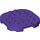 LEGO Dark Purple Plate 6 x 6 x 0.7 Round Semicircle (66789)