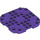 LEGO Violet foncé assiette 8 x 8 x 0.7 avec Coins arrondis (66790)