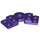 LEGO Violet foncé assiette Rotated 45° (79846)