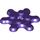 LEGO Dark Purple Plate Round 2 x 2 with 6 Gear Teeth (35442)