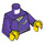 LEGO Dark Purple Postman Torso with Postal Horn Pattern with Dark Purple Arms and Yellow Hands (973 / 76382)