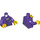 LEGO Dark Purple Postman Torso with Postal Horn Pattern with Dark Purple Arms and Yellow Hands (973 / 76382)