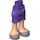 LEGO Dark Purple Skirt with Side Wrinkles with Silver shoes (35566)