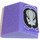 LEGO Dark Purple Slope 2 x 2 (25°) Double with Silver Skull Sticker (3300)