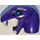 LEGO Dark Purple Snake Head with Silver Right Eye and Blue Left Eye