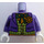 LEGO Dunkles Violett The Joker mit Limette Grün Weste Torso (76382 / 88585)