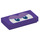 LEGO Dark Purple Tile 1 x 2 with Angry Eyes with Groove (3069 / 76904)