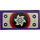 LEGO Dark Purple Tile 1 x 2 with Silver Circular Saw, Red Ring, Rivets Sticker with Groove (3069)