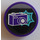 LEGO Dark Purple Tile 2 x 2 Round with Camera Sticker with Bottom Stud Holder (14769)