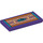 LEGO Dark Purple Tile 2 x 4 with &quot;Mia&quot; on Folk Carpet (56593 / 87079)