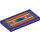 LEGO Dark Purple Tile 2 x 4 with &quot;Mia&quot; on Folk Carpet (87079)
