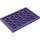 LEGO Dark Purple Tile 4 x 6 with Studs on 3 Edges (6180)
