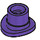 LEGO Dark Purple Top Hat with Open Top with Small Pin (77108)