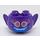 LEGO Dark Purple Troll Head with Mermaid Face with Smile (66774)