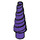 LEGO Dark Purple Unicorn Horn with Spiral (34078 / 89522)