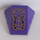LEGO Dark Purple Wedge 4 x 4 Triple Curved without Studs with Black and Dark Tan Scales Pattern Sticker (47753)