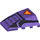 LEGO Dark Purple Wedge 4 x 4 Triple Curved without Studs with Orange Triangle, Silver Stripes (18032 / 47753)