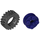 LEGO Dark Purple Wheel Rim 10 x 17.4 with 4 Studs and Technic Peghole with Tire 30 x 10.5 with Ridges Inside