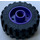 LEGO Dark Purple Wheel Rim Ø18 x 14 with Pin Hole with Tire Ø 30.4 x 14 with Offset Tread Pattern and Band around Center