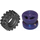 LEGO Dunkles Violett Wheel Rim Ø8 x 6.4 without Side Notch with Tire Ø15 X 6mm with Offset Tread Band Around Center of Tread