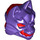 LEGO Dark Purple Wolf Mask with Red Eyes and Teeth (4919)