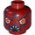 LEGO Dunkelrot Alien Kopf mit Bloodshot Augen und Weiß Fangs (Sicherheitsbolzen) (3626 / 88472)