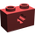 LEGO Dunkelrot Backstein 1 x 2 mit Achse Loch („+“ Öffnung und Unterrohr) (31493 / 32064)