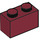 LEGO Dunkelrot Backstein 1 x 2 mit Unterrohr (3004 / 93792)