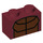 LEGO Donkerrood Steen 1 x 2 met Bruin pocket pouch met buis aan de onderzijde (3004 / 36749)