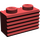 LEGO Rouge foncé Brique 1 x 2 avec Grille (2877)