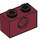 LEGO Rouge foncé Brique 1 x 2 avec Trou (3700)