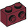 LEGO Dunkelrot Backstein 1 x 2 mit Bolzen auf Eins Seite (11211)