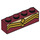 LEGO Dark Red Brick 1 x 4 with Red and gold stripes - wonder woman corset (3010 / 36755)