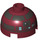 LEGO Donkerrood Steen 2 x 2 Rond met Dome Top met R4-P17 Astromech Droid Hoofd (holle nop, ashouder) (18841 / 100488)