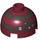 LEGO Dark Red Brick 2 x 2 Round with Dome Top with R4-P17 Astromech Droid Head (Hollow Stud, Axle Holder) (18841 / 100488)
