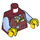 LEGO Dunkelrot Chuck Minifig Torso (973 / 76382)