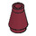 LEGO Dark Red Cone 1 x 1 without Top Groove (4589 / 6188)