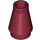 LEGO Dark Red Cone 1 x 1 without Top Groove (4589 / 6188)