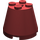 LEGO Dark Red Cone 3 x 3 x 2 with Axle Hole (6233 / 45176)